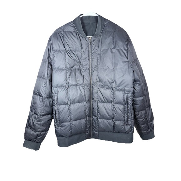 lululemon athletica Other - Lululemon About Face Bomber Jacket Men Reversible Down Puffer Black XL Palm deco